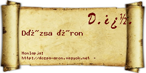 Dózsa Áron névjegykártya